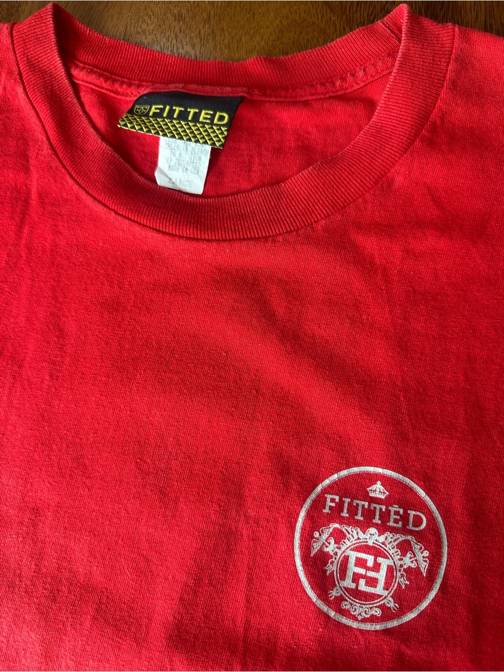 Fitted Hawaii Graphic Logo Aloha Served Daily Red T-Shirt Sz Large Made In USA